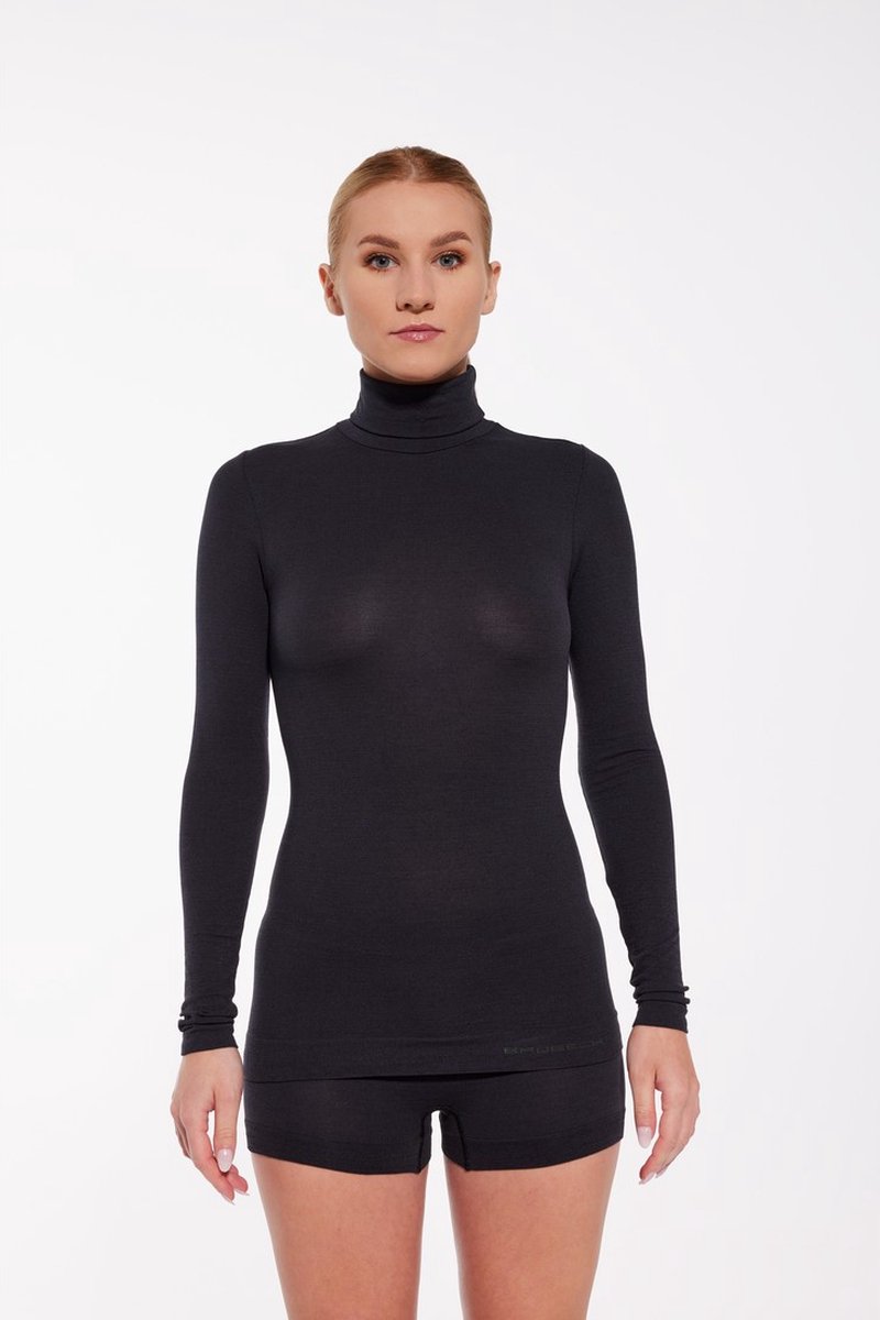 Brubeck Comfort Merino Shirt - Naadloos - Merino Wol Blend - Zwart S
