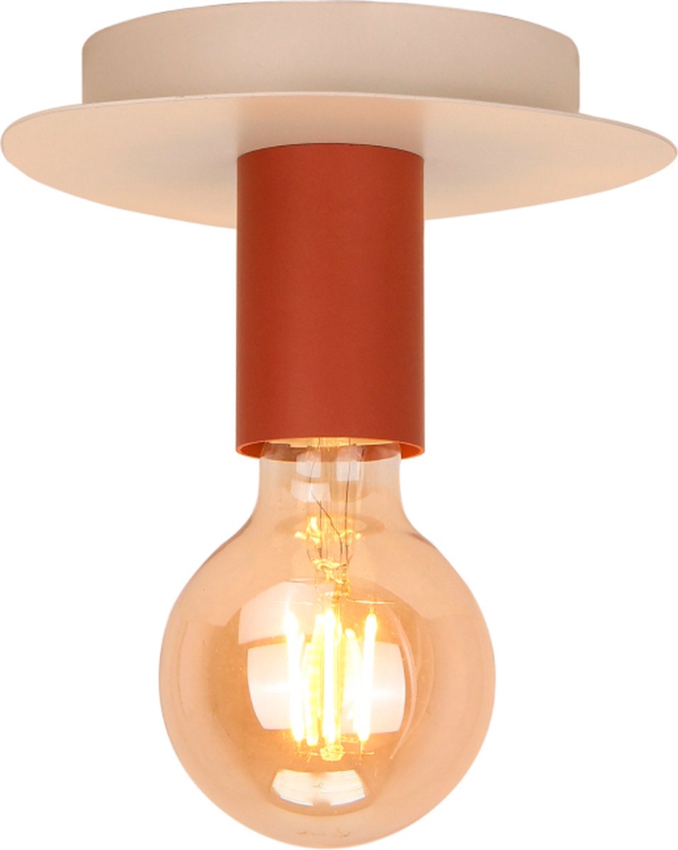 Chericoni Colorato Plafondlamp - 1 Lichts - Rood - IJzer & Metaal - Italiaans Design - Nederlandse Fabrikant.