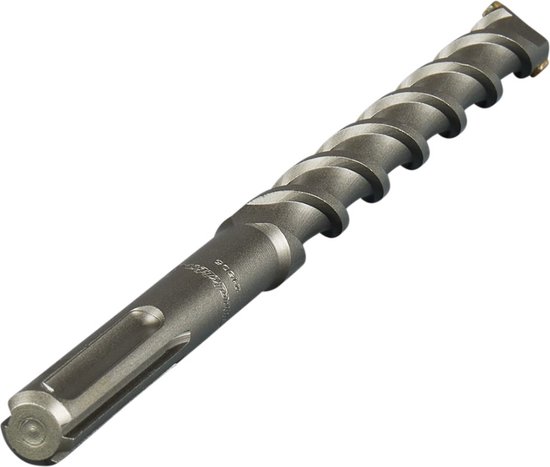 Makita SDS-plus betonboor 18x200mm met spiraalvormige groeven en punt.