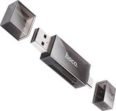 Hoco Card Reader met USB 3.0 en USB-C aansluiting - geschikt voor TF en SD cards