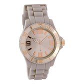 OOZOO Timepieces - Taupe horloge met taupe rubber band - JR254