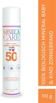Minela Care Minerale Biologische Zonnebrand Crème - Baby & Kind - Hypoallergeen - 0% parfum - SPF50+ - 100 ml
