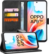 Hoesje geschikt voor Oppo A79 - Portemonnee Book Case Zwart