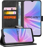 Hoesje geschikt voor Oppo A58 5G / A78 5G - Portemonnee Book Case Zwart