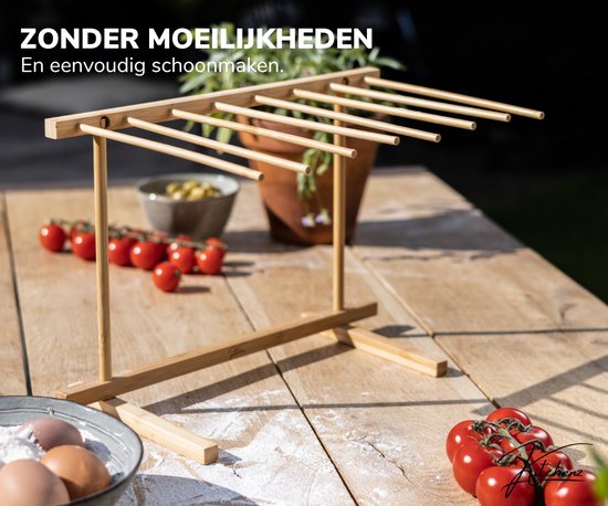 Kitchenz Pastamachine Zwart set incl. Ravioli Opzetstuk & Pasta Droogrek - Pastamaker - Pasta Droogrek van Kitchenz® — afbeelding 3