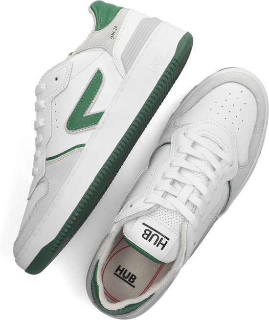 HUB Smash Heren Lage sneakers Leren Sneaker Heren Wit Maat 42 bol