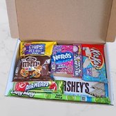 Amerikaans snoep en Amerikaans chocolade proefpakket - verjaardag cadeau - cadeau voor hem - cadeau voor haar - filmpakket
