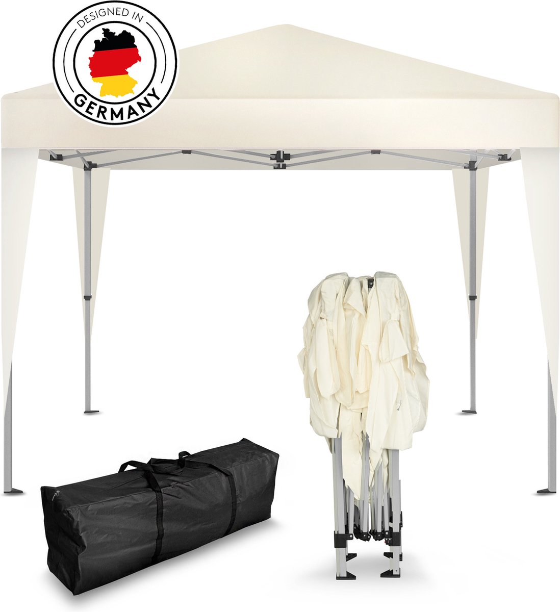 Bol.com Kronenburg Vouwtent Partytent 3 x 3m, Kleur Beige - Zonder Zijelement - Waterdicht Pavillon - UV-bescherming 50 aanbieding