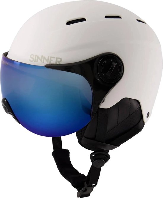 Foto: Sinner typhoon visor mat wit unisex maat 57