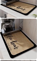 Koffiemachine, afdruipmat, 60 x 40 cm, sneldrogende afdruipmat servies, absorberende droogmat voor koffiezetapparaat, keuken, gootsteen