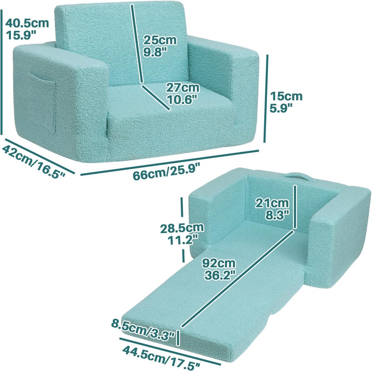 Multifunctionele Slaapbank Convertibele Futon Voor Kinderen Drie-in-één Kinderbedbank Slaapbank Met Schuimvulling En Afneembare Hoes Glow In The Dark Opvouwbare Zitting Veelkleurig Slaapbank Matras Speelkamer Meubel