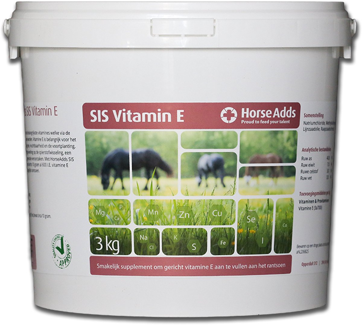 SIS Vitamin E 3 kg - Horse Adds Paardensupplementen