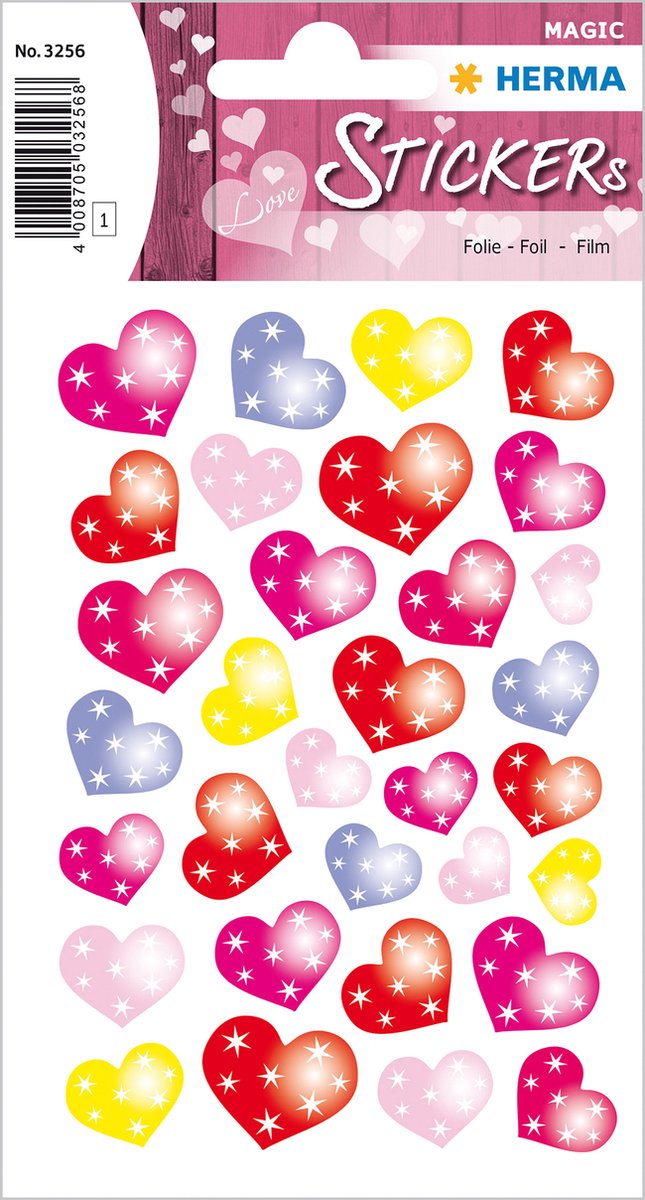 Haza Original Stickers Harten 36 Stuks Multicolor