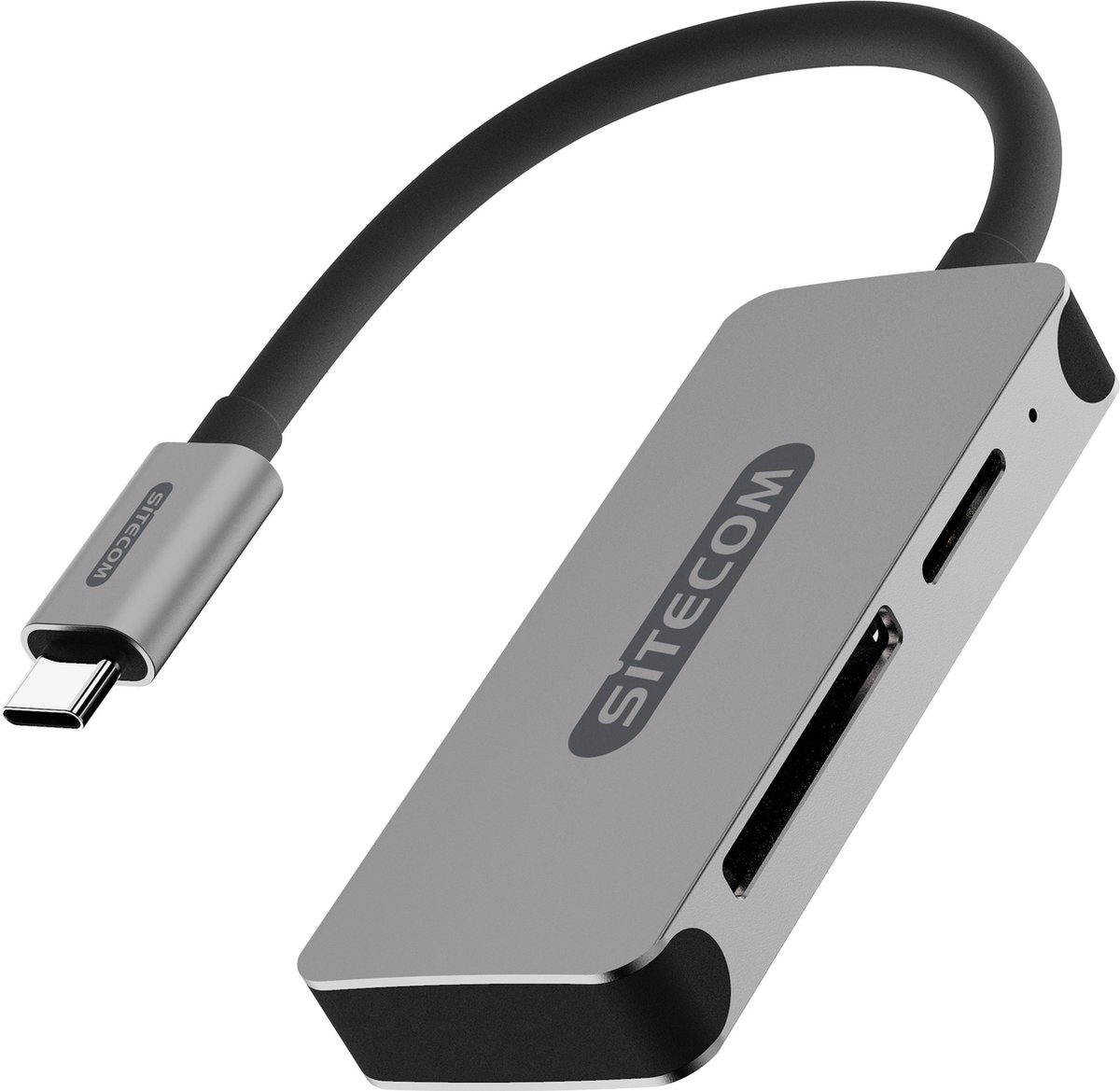 Sitecom - Snelle USB-C kaartlezer en schrijver voor SD en MicroSD geheugenkaarten - Sitecom