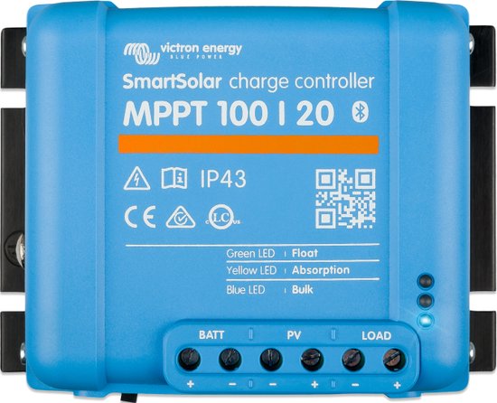5 Jaar Garantie - Overloopbare flexibele zonnepanelen set 240Wp premium - Victron Energy MPPT Laadregelaar 100/20 Bluetooth - zonnepaneel Compleet Pakket - Kabel met connector - zonnepaneel camper - zonnepanelen camper - zonnepanelen boot - caravan van Victron Energy — afbeelding 5