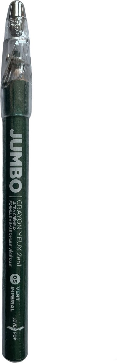 Lovely Pop - JUMBO 2 in 1 Matte Oogschaduw en Oogpotlood - Groen - Vert Imperial - Ultra Romig - 1 Potlood met puntenslijper - Nummer 05