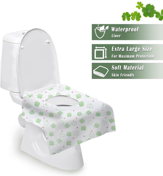 Foto: 60 stuks wegwerp toiletpads universele wc liners stoelovertrek oversized wc bril mat toiletpapier pad voor reizen en openbare toiletten afzonderlijk verpakt