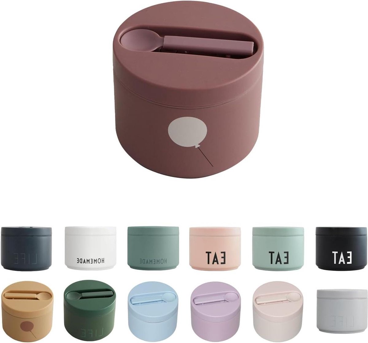 Thermo Lunchbox Handige broodtrommel en Thermo containers Baby's Kids Volwassenen Perfect voor Onderweg Camping Yoghurt beker Inclusief Vork Lepel 330 ml