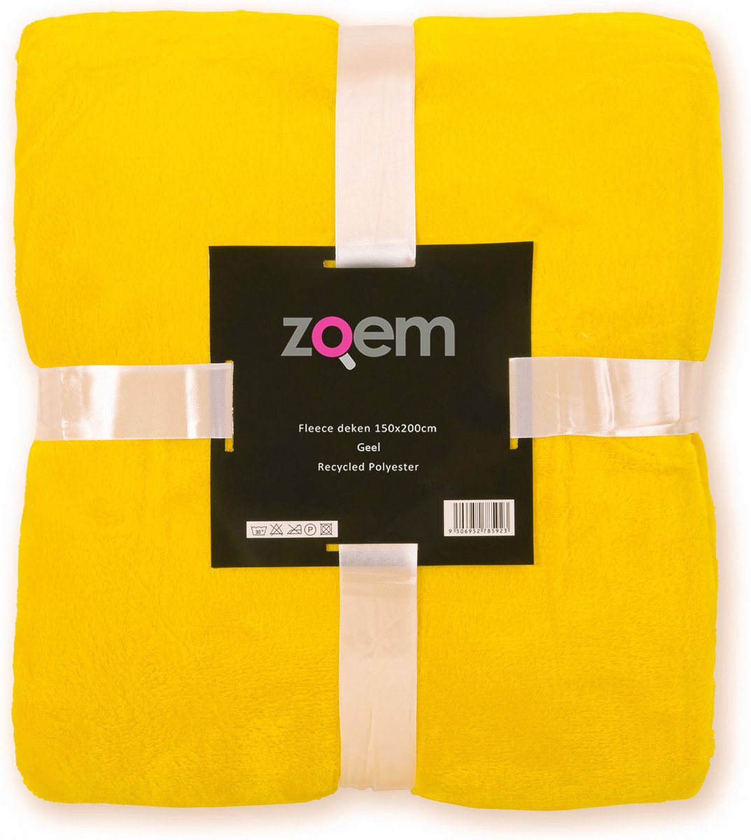 Zoem enterprise Zoem - Fleece Deken 150 x 200 cm Geel - fleece plaid - super zacht - 280 gsm