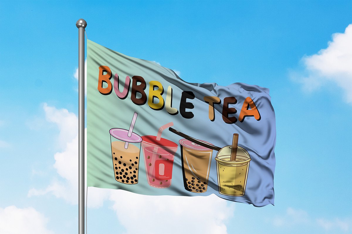 Bubble Tea Vlag - 120x80cm