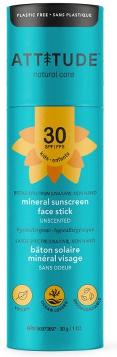 Attitude zonnebrandstick - baby & kind - gezicht - SPF 30 - ongeparfumeerd van Merkloos — afbeelding 3