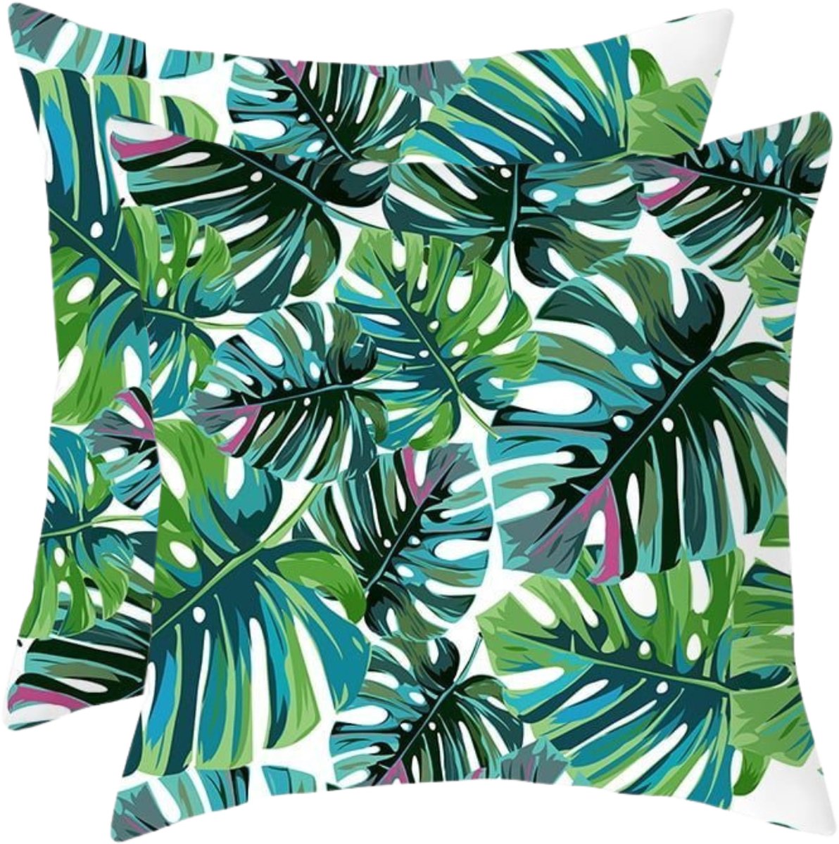 Tuinkussenhoezen Miami - 2 stuks - 45x45cm - buitenkussen hoezen - water en UV-bestendig sierkussen hoezen -hoge kwaliteit - 91gr.