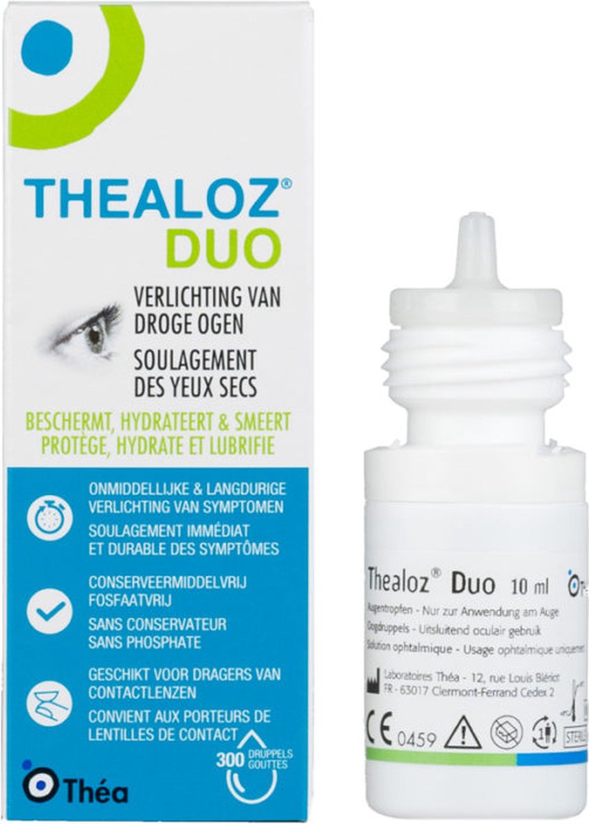 Thealoz Duo - 10ml - unieke conserveermiddelvrije oogdruppel - hydraterend, herstellend en beschermend