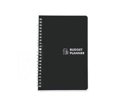Budget Planner Minimalistisch - 50 Bladzijdes Zwarte PVC Hardcover - Slim Sparen & Schuldenvrij Leven - Persoonlijk Financieel Planboek