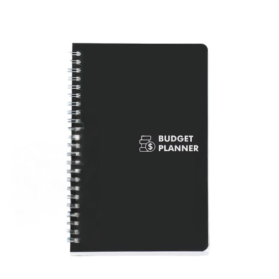 Budget Planner Minimalistisch - 50 Bladzijdes - Zwarte Pvc Hardcover - Slim Sparen en Schuldenvrij Leven