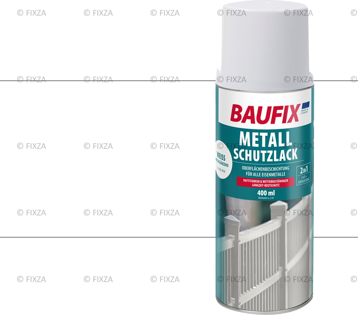BAUFIX Metaalbeschermende Spuitlak wit 400 ml