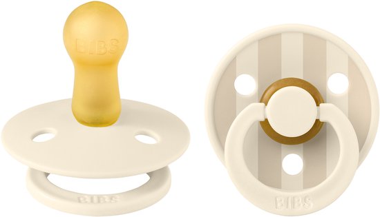 BiBs Studio Pin Fopspeen - 6-18 Mnd - 2 Stuks - Ivory Vanilla Mix van BIBS — afbeelding 4