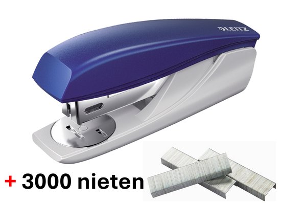 Leitz 55612054 Mini Nietmachine En Perforeerset, 10 Vellen, P2 N°10 Nietjes Meegeleverd, WOW, Groen