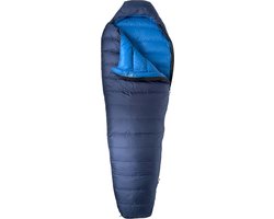 LOWLAND OUTDOOR - KIBO +5 - Donzen mummy slaapzak  +5°C - 795 gr - 225x80 cm - Blauw
