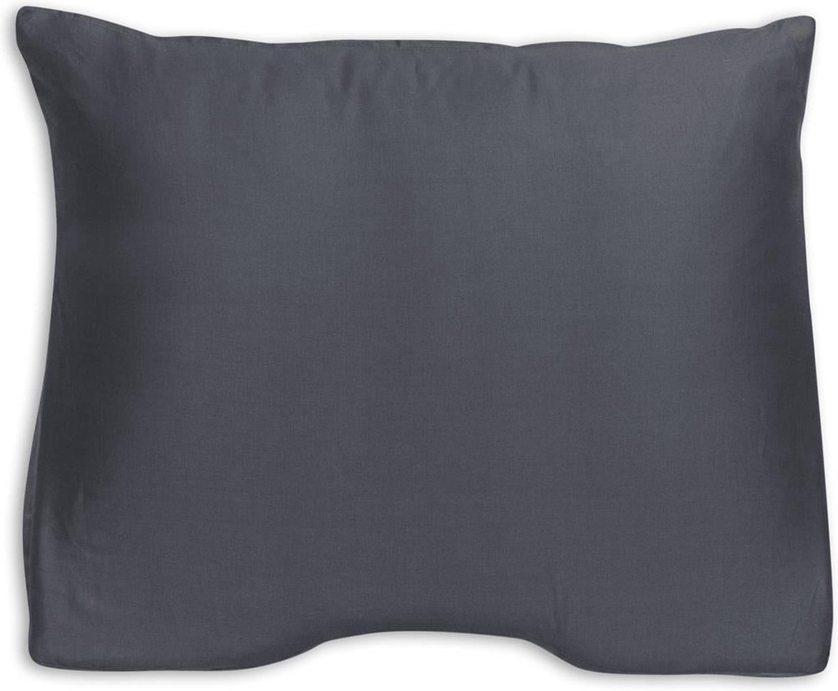 Silvana Support Satin Shoulder Contour kussensloop voor extra zacht kussen - Antraciet - 60x60/70