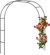 Rosier en métal Relaxdays - 250 cm - 2 largeurs : 235 ou 180 cm - plantes grimpantes - acier