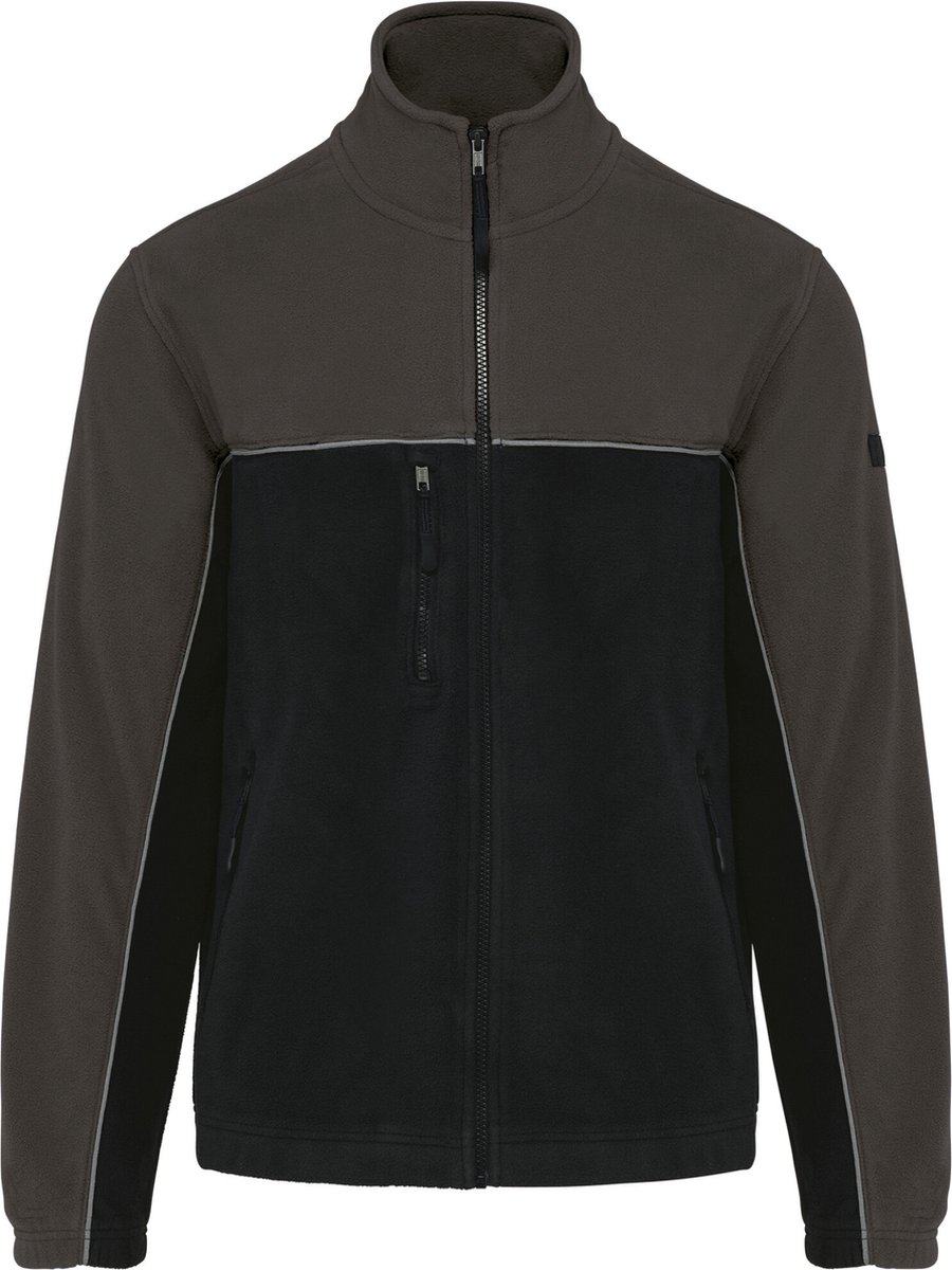 WK. Designed To Work Tweekleurige ecologishe uniseks fleece WK904 Dark Zwart