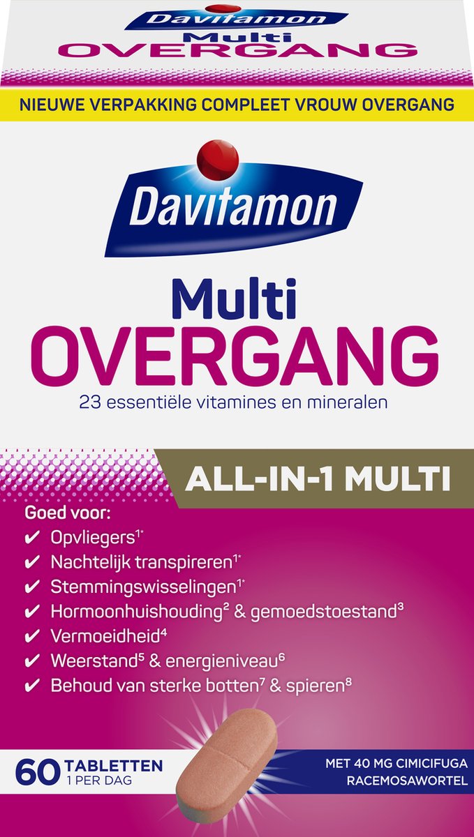 Goedkoopste Davitamon Compleet Vrouw Overgang - multivitaminen - Overgang producten - 60 stuks