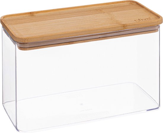 Orange85 Cracker Storage Box - Transparent - Knackebrod - Fresh Box - Bamboe