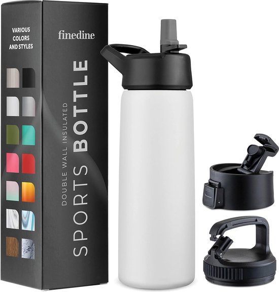 Volhoply 24oz geïsoleerde waterfles met rietdeksel, roestvrijstalen sportflessen met brede mond met handvat, dubbelwandige vacuümthermoskan koud houden, herbruikbare thermische reisbekers voor houder Volhoply 24oz geïsoleerde waterfles met rietdeksel, roestvrijstalen sportflessen met brede mond met handvat, dubbelwandige vacuümthermoskan koud houden, herbruikbare thermische reisbekers voor houder