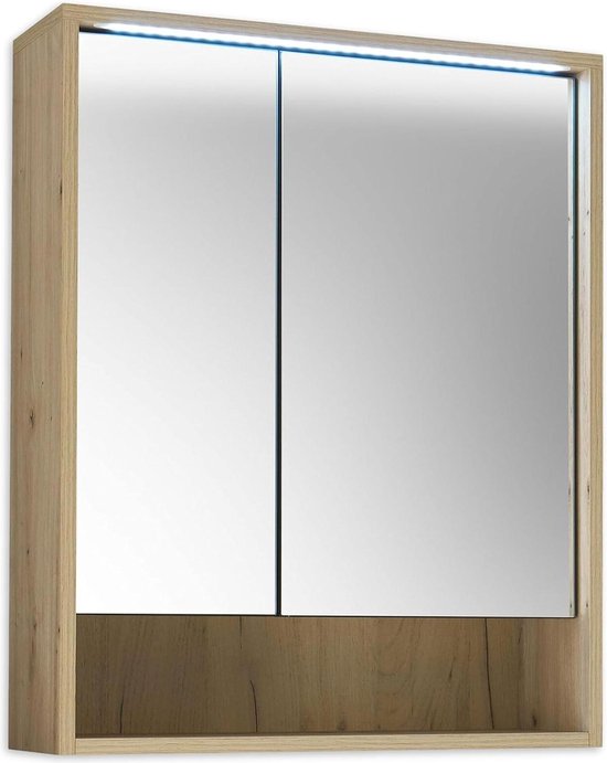 Toiletmeubel Met Waskom | 41 Cm Eiken Kader Front Blue Stone Natuursteen Waskom Donkergrijs Blad 112057