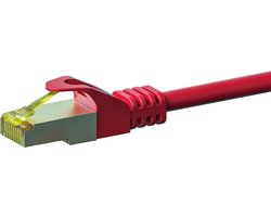 Danicom Cat7 S/FTP (PIMF) patchkabel - 2 meter rood - netwerkkabel - internetkabel - UTP kabel - RJ45 - 10000 mbit/s