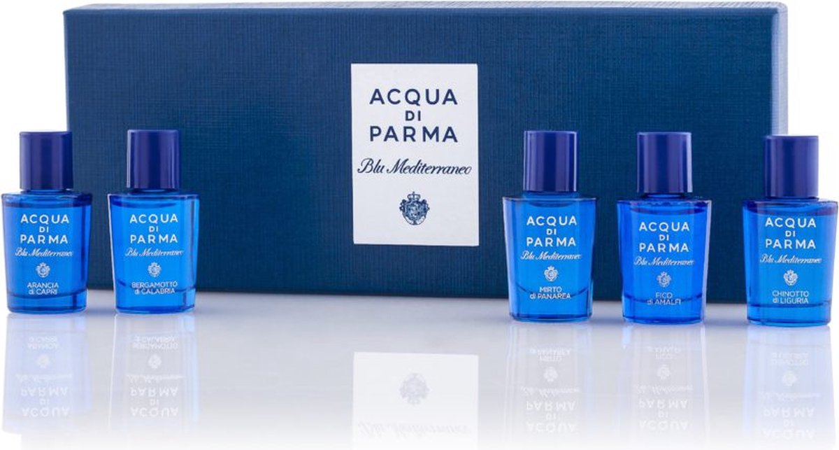 Goedkoopste Acqua Di Parma Blu Mediterraneo Miniature Set 5ml Arancia Di Capri EDT 5ml Fico Di Amalfi EDT 5ml Bergamotto Di Calabria EDT 5ml Mandorlo Di Sic