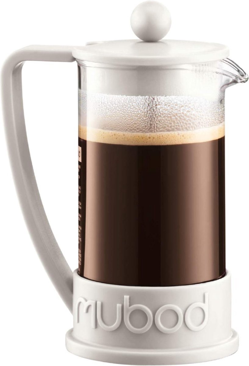 Brazilië 3 Cup Franse pers koffiezetapparaat - gebroken wit - 035 l - 12 oz