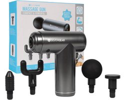Silvergear Massage Gun - incl. 4 opzetstukken - Zwart