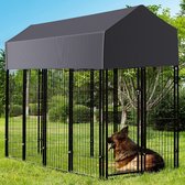 Bol.com Kibus Honden Buiten Verblijf - Ren - 120x249x165cm - Extra groot - Met Afdekzeil - Hondenhok - Kooi - Bench - Katten - K... aanbieding