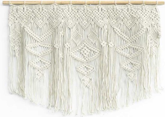 Handgeknoopte macramé wandkleed - Bali Stijl - 150x100 (BxH)