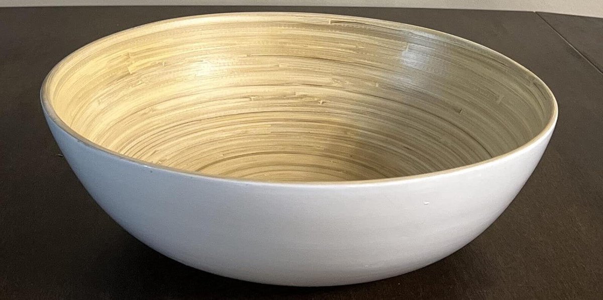 Serveerschaal - Wit Bamboe - 30 cm Bamboo bowl