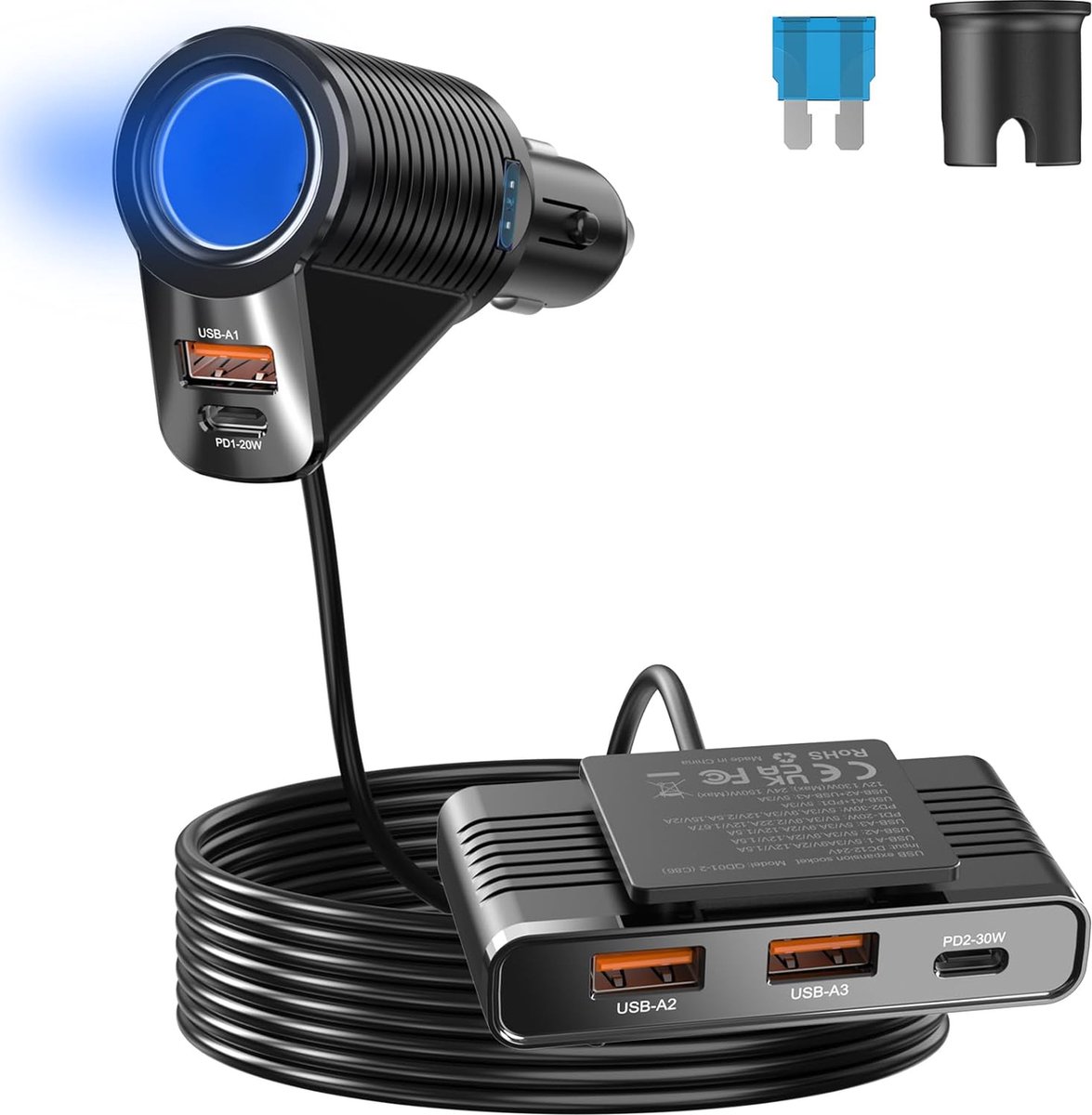 Goedkoopste Sigarettenaansteker Splitter - Autolader Splitter - Sigarettenaansteker USB Oplader - Sigarettenaansteker