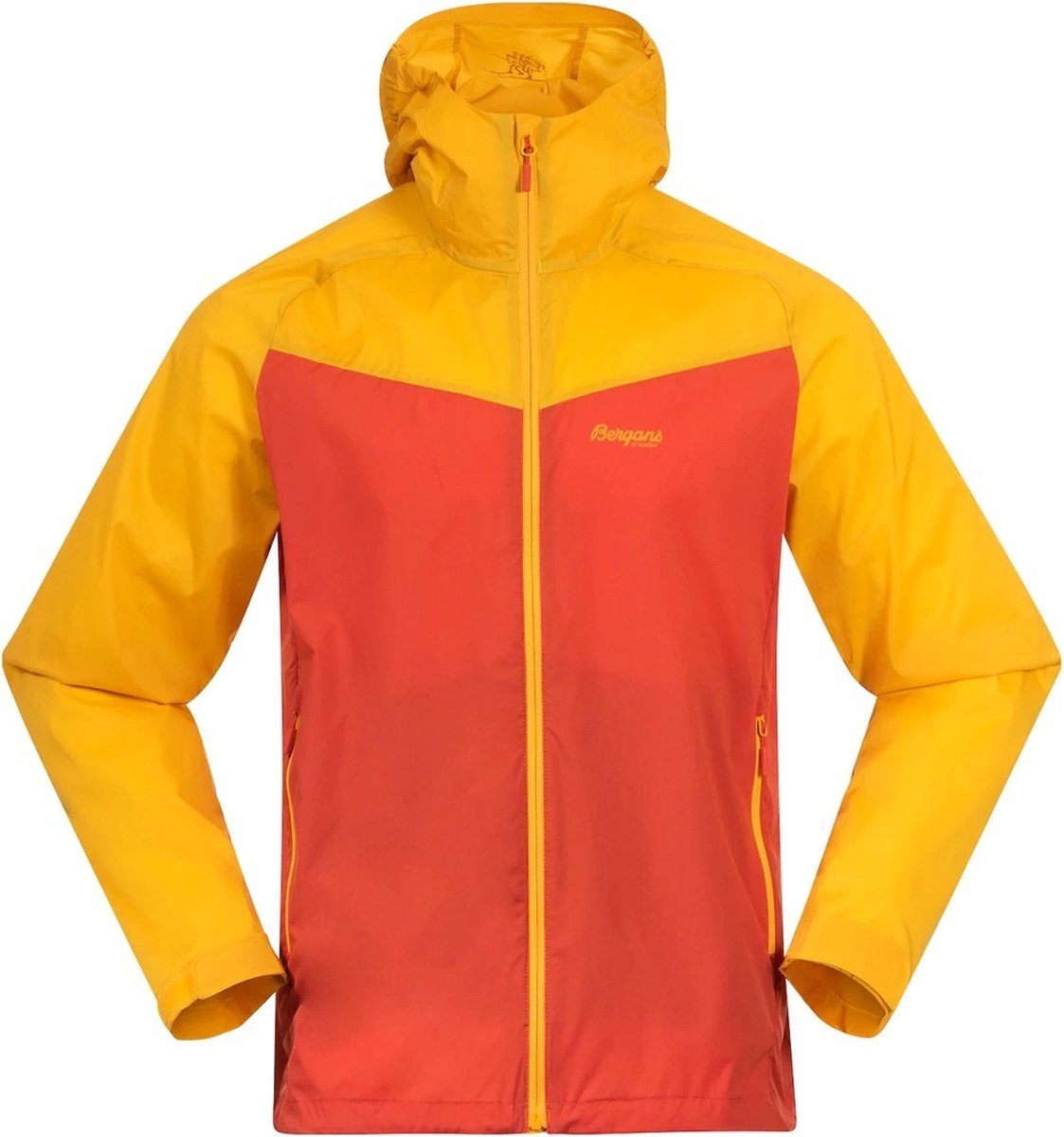 Bergans herenjas Microlight Jacket Brick/Light Golden 182248 geel/rood - XL