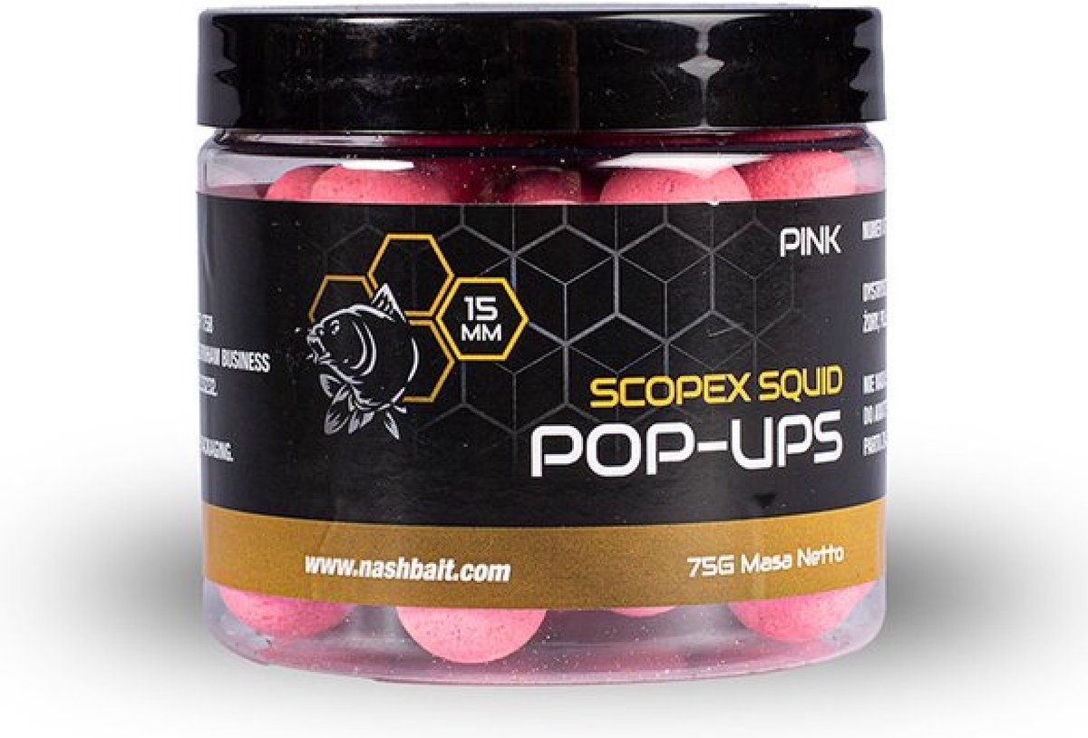 Nash Scopex Squid Pop Ups Pink 12mm 75gr